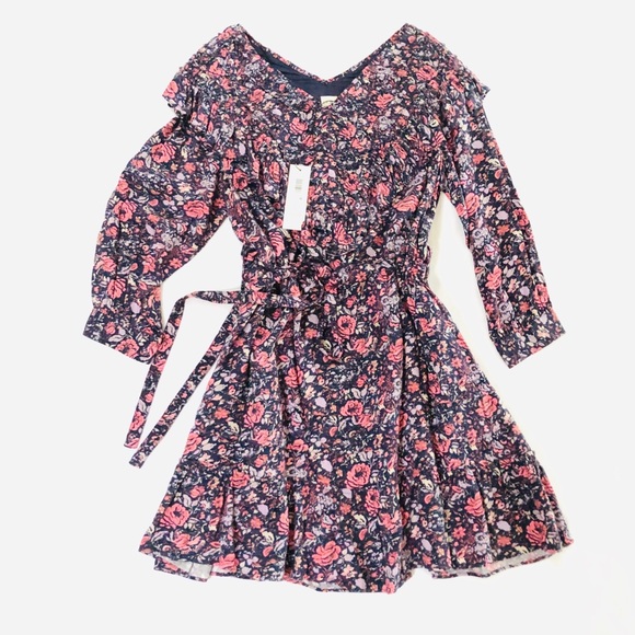 La Vie Rebecca Taylor Floral Ruffle Mini Dress - Picture 3 of 8